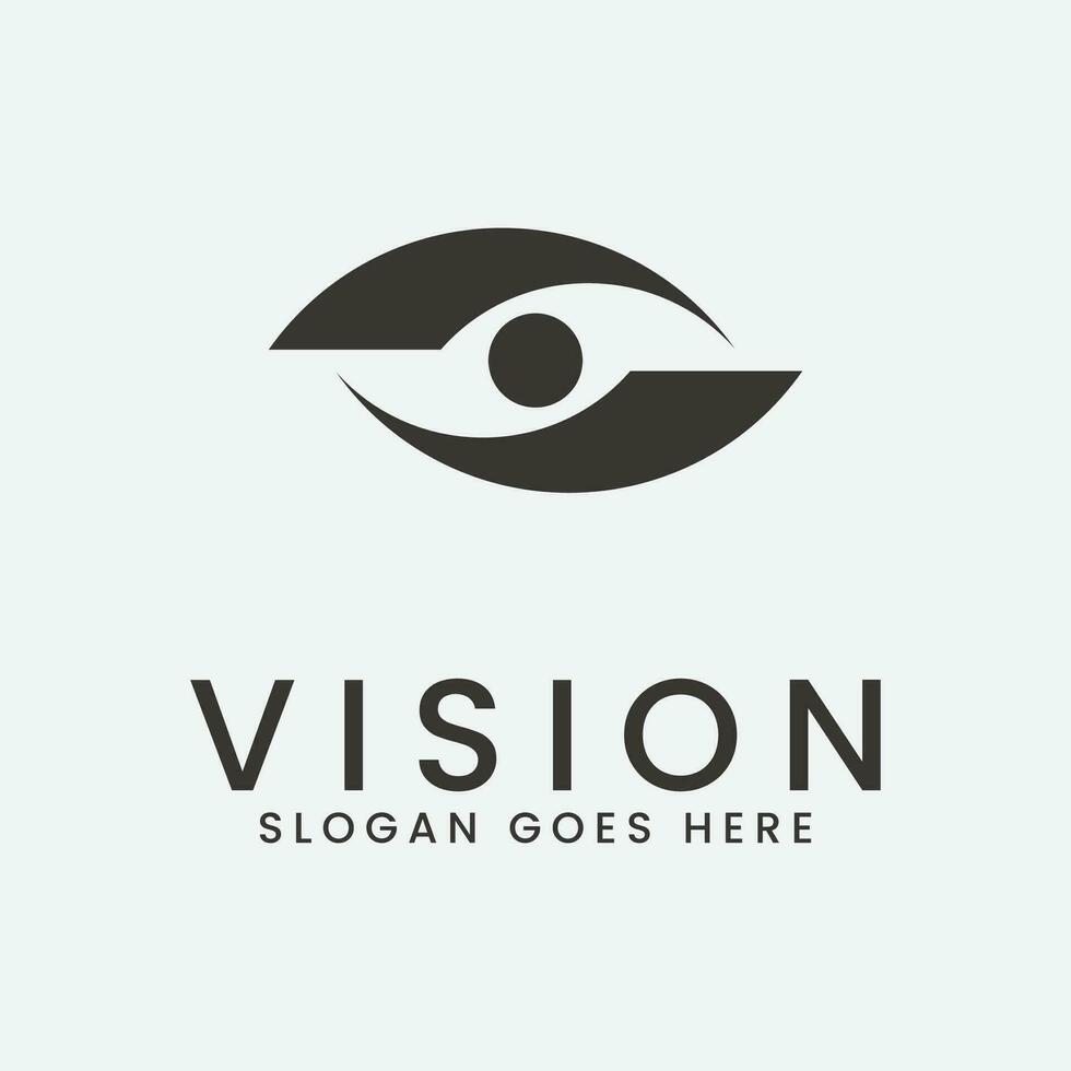 visión logo vector ilustración diseño