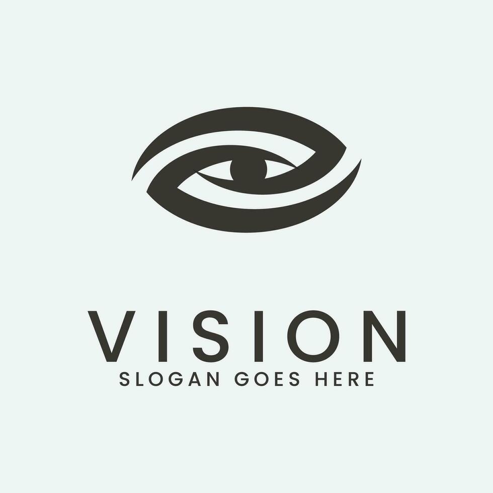 visión logo vector ilustración diseño