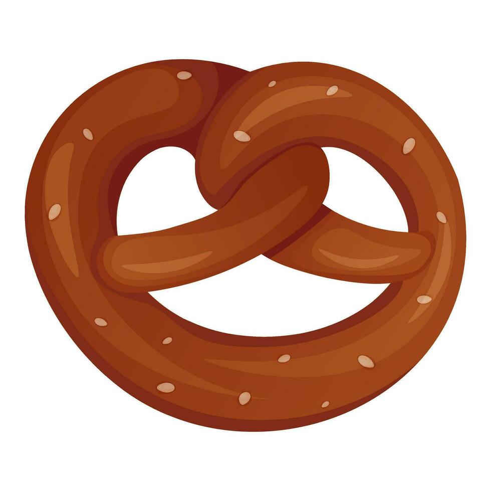 pretzel aislado sobre fondo blanco vector