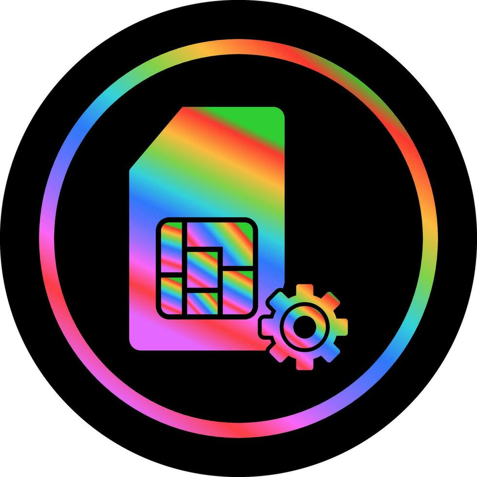 icono de vector de gestión de sim