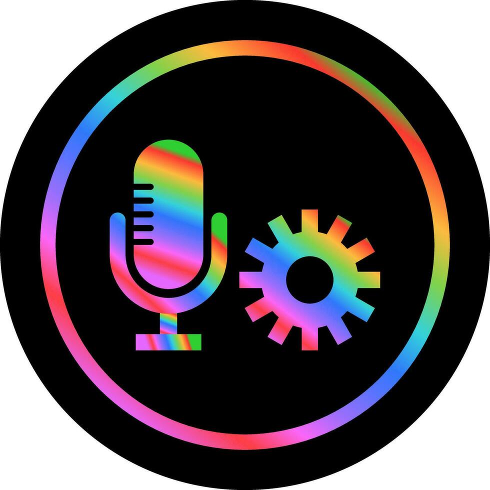 Microphone Settings Vector Icon