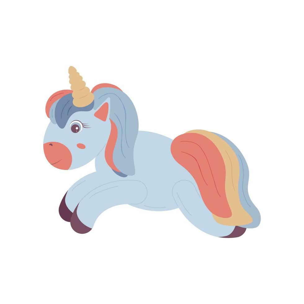 Childrens toy for boys and girls Unicorn. vector