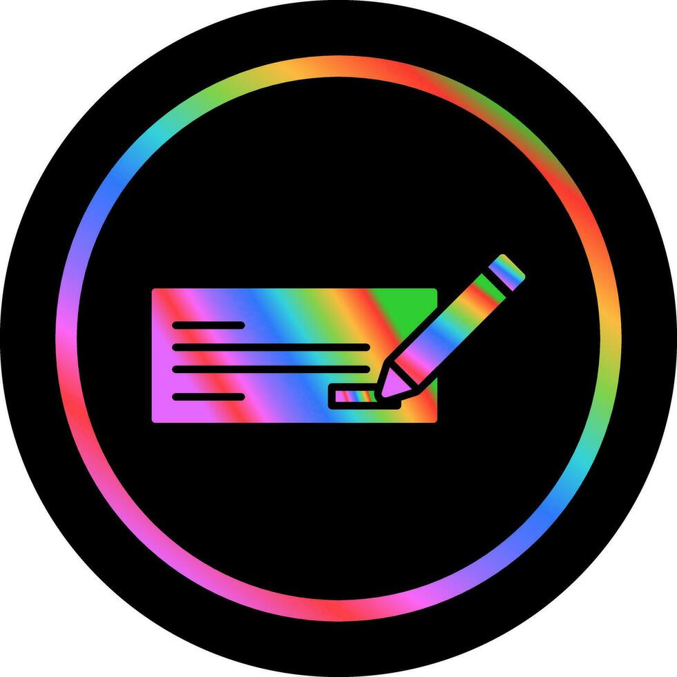 Write Cheque Vector Icon