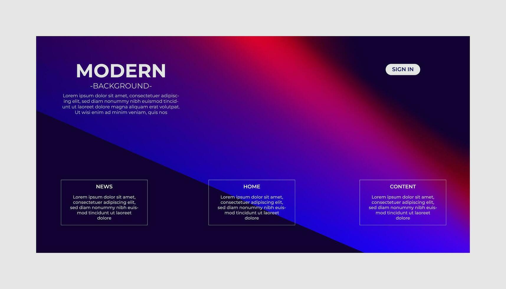 Modern Background Design with Gradient and Grain Texture. Minimalist Gradient Background with geometric shapes for Website design, landing page, wallpaper, banner, poster, flyer, and presentation vector
