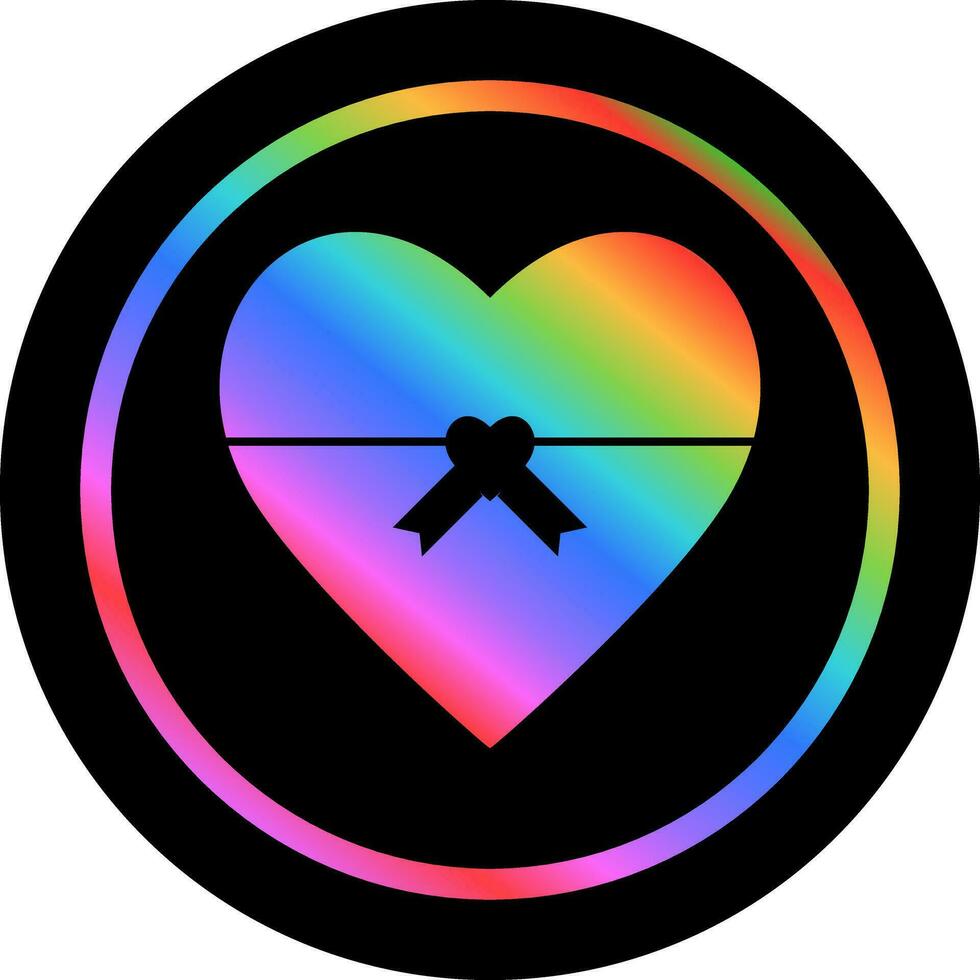 Heart shaped Gift Vector Icon