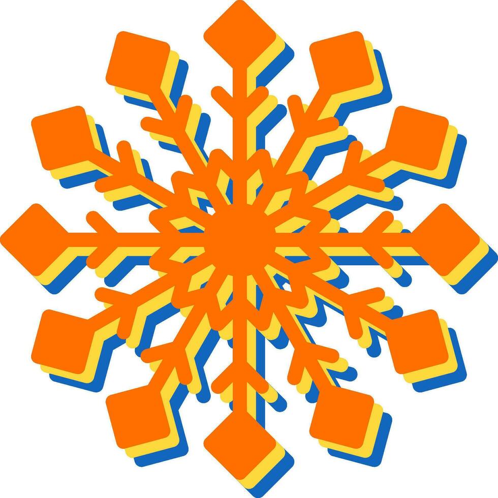 icono de vector de copo de nieve