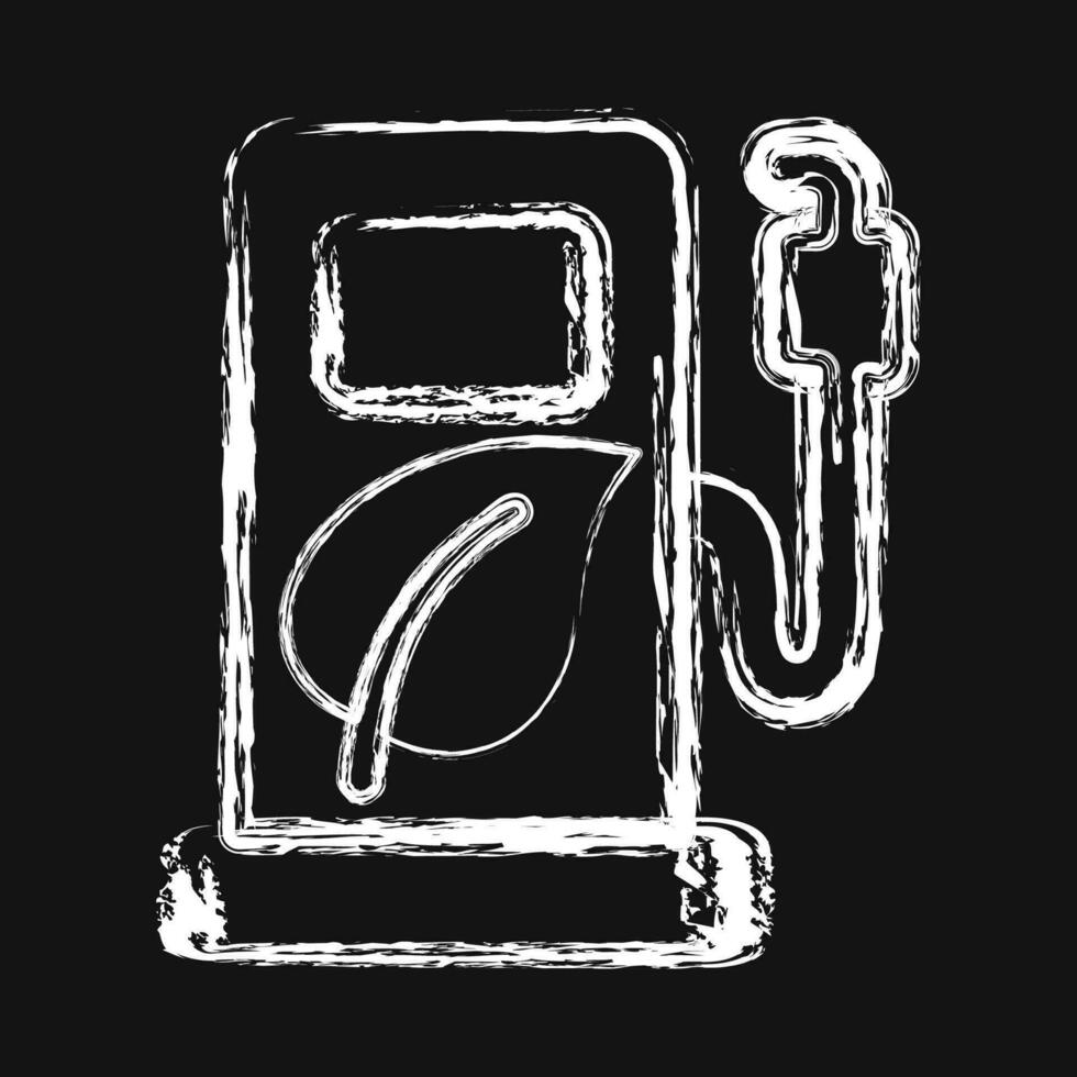 Icon bio fuel. Ecology and environment elements. Icons in chalk style. Good for prints, posters, logo, infographics, etc. vector