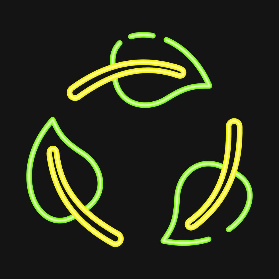 Icon recycle. Ecology and environment elements. Icons in neon style. Good for prints, posters, logo, infographics, etc. vector
