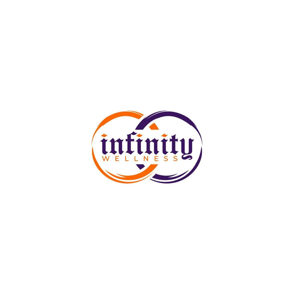 infinito bienestar logo diseño vector