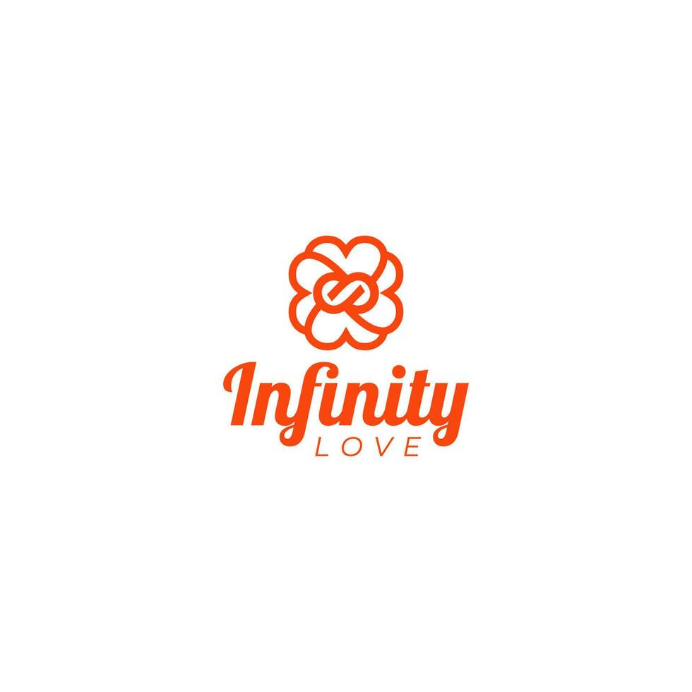 infinito amor logo diseño vector