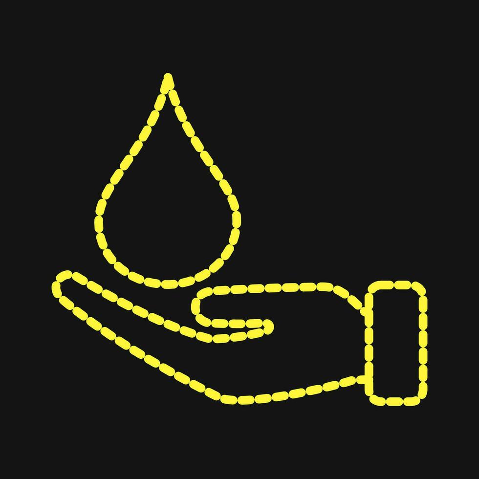 Icon water care. Ecology and environment elements. Icons in dotted style. Good for prints, posters, logo, infographics, etc. vector