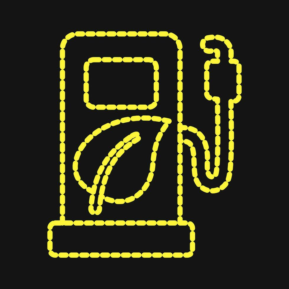 Icon bio fuel. Ecology and environment elements. Icons in dotted style. Good for prints, posters, logo, infographics, etc. vector