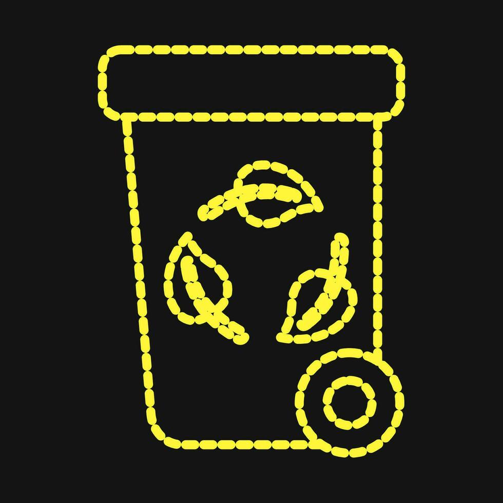 Icon recycle bin. Ecology and environment elements. Icons in dotted style. Good for prints, posters, logo, infographics, etc. vector