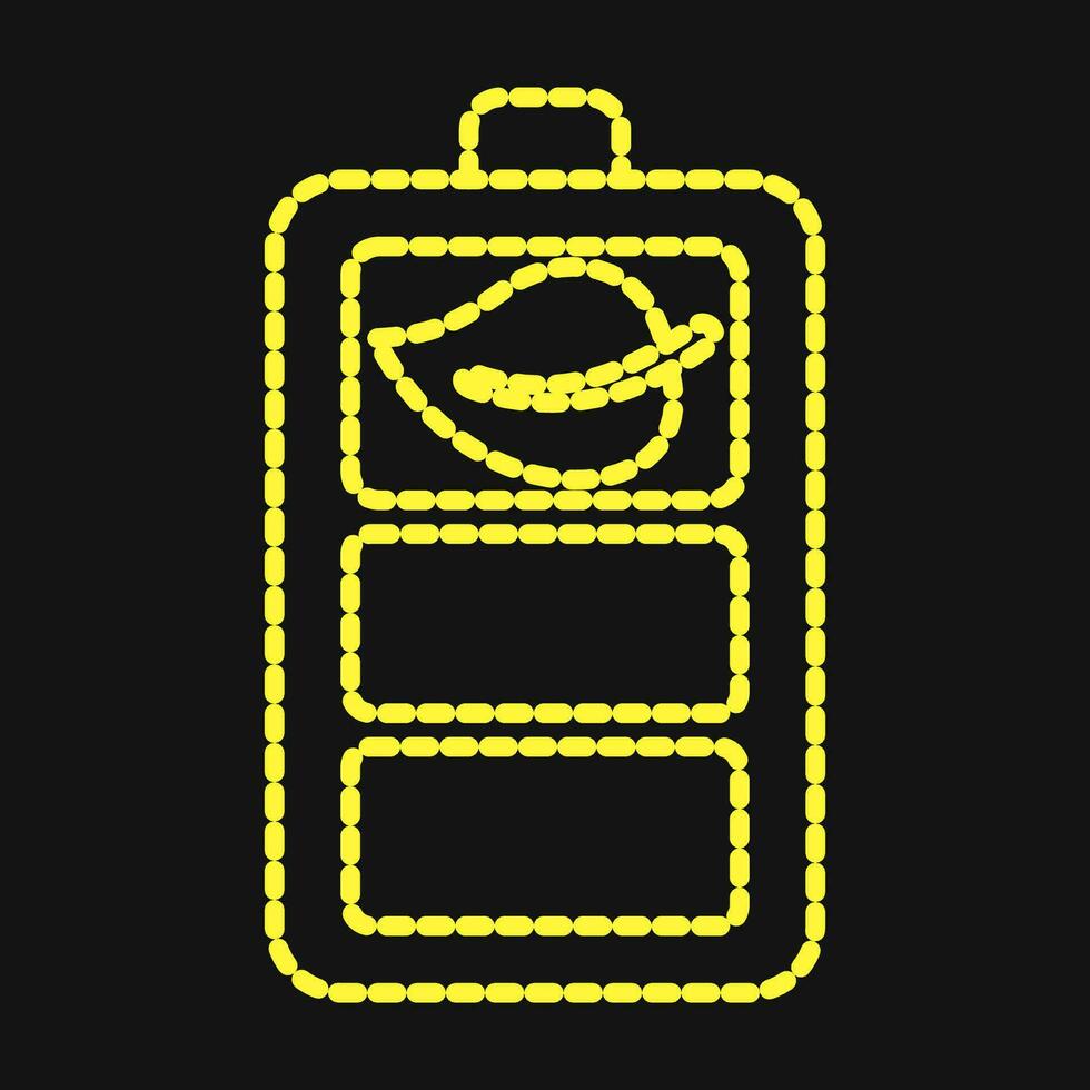 Icon eco battery. Ecology and environment elements. Icons in dotted style. Good for prints, posters, logo, infographics, etc. vector