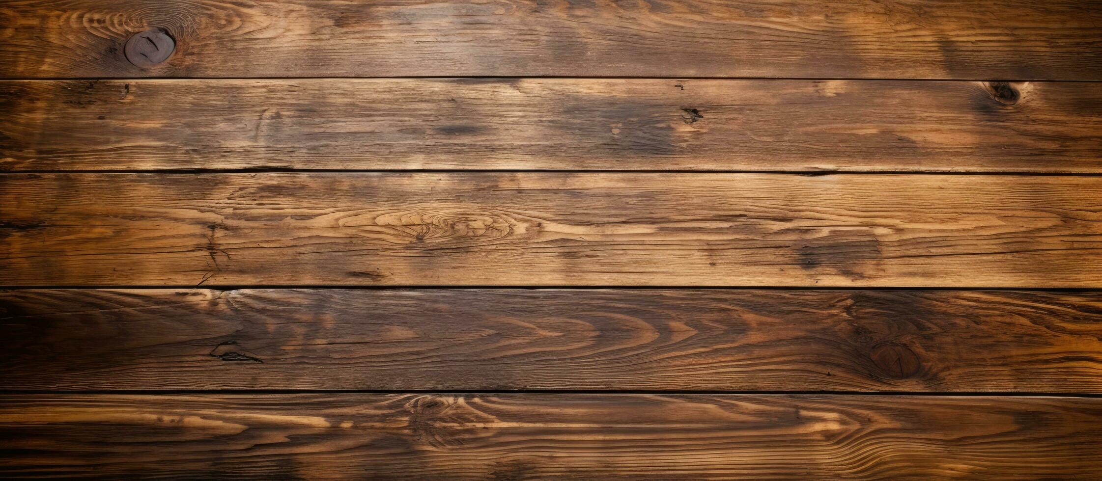 Texture of the aged brown wooden table floor photo