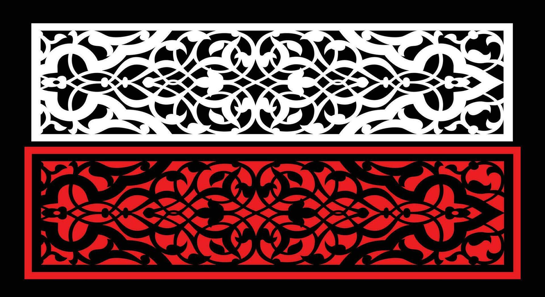 decorativo pared paneles conjunto jali diseño cnc patrón, láser corte patrón, enrutador corte. vector