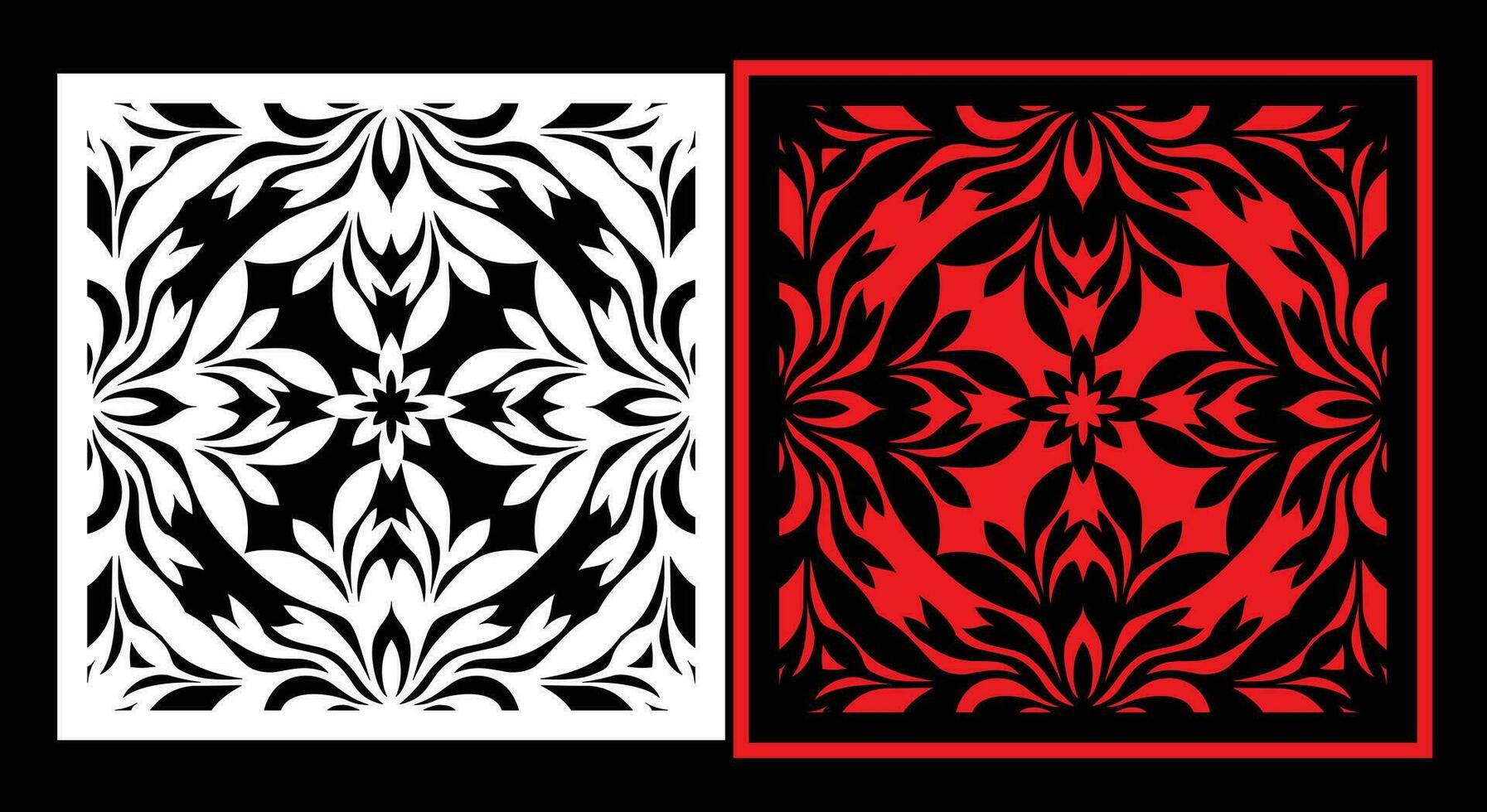 Decorative wall panels set Jali design CNC pattern,laser cutting pattern,router CNCcutting. vector