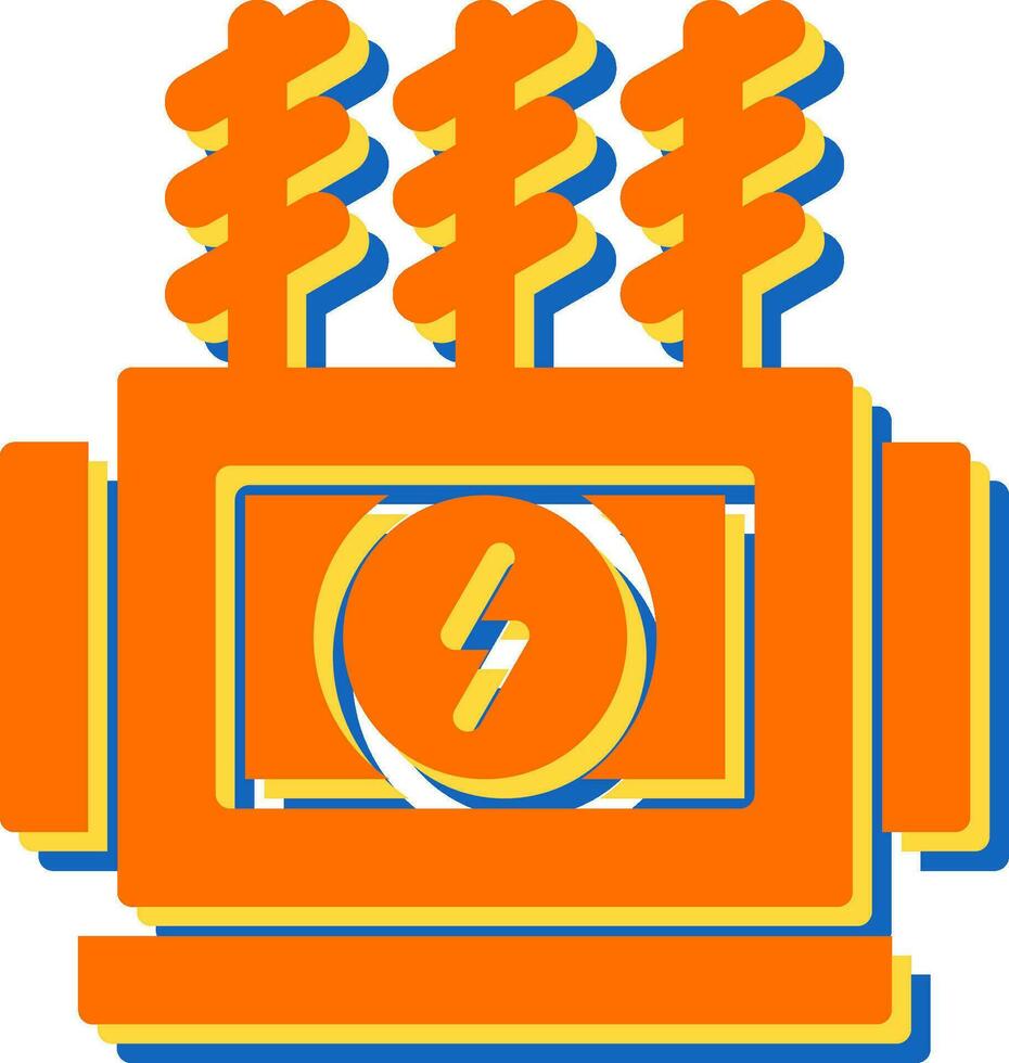 Power Transformer Vector Icon