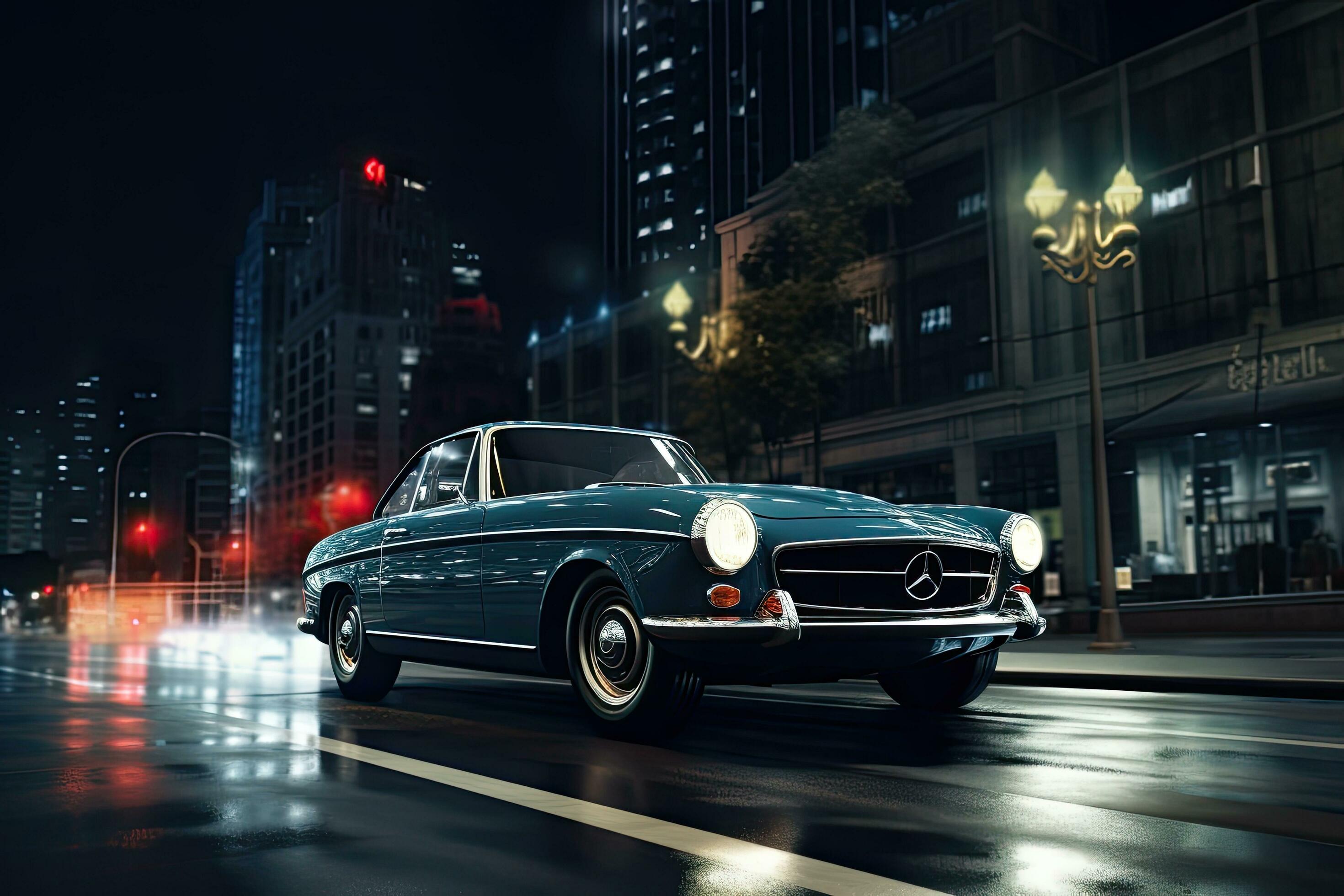 classic-car-on-the-road-in-the-city-at-n