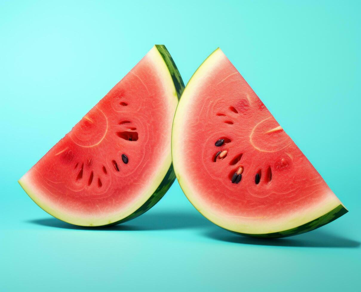 Cut watermelon isolated photo