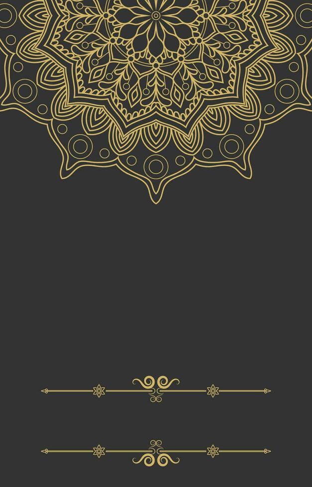 Luxurious Mandala. Dark green background. boho sun for christmas party new year holiday wrapping paper Yoga Wallpapers Beauty Salon Spa Accessories Wedding Gift Package vector