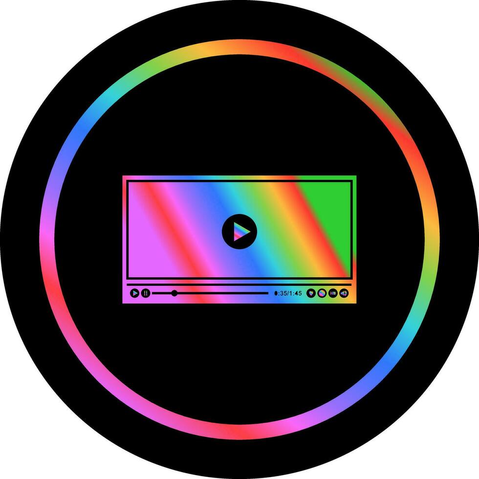Video Player Vector Icon