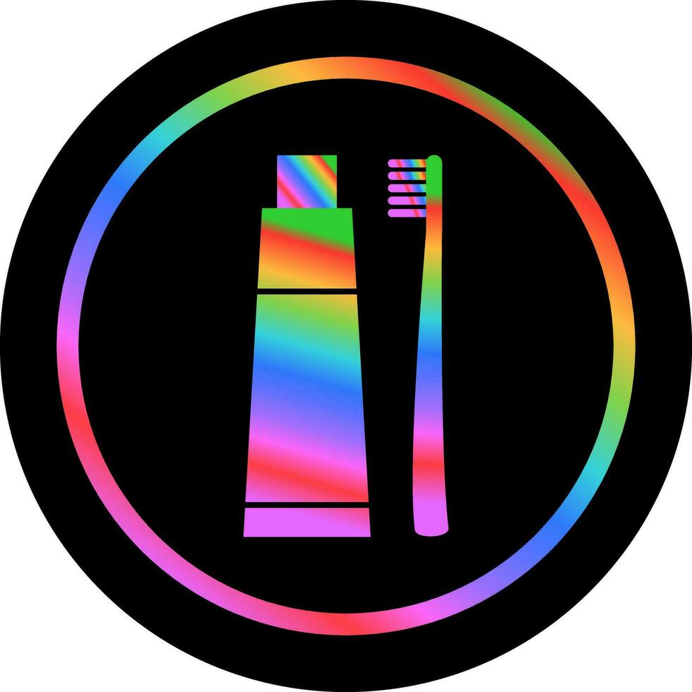 Toothbrush and Toothpaste Vector Icon
