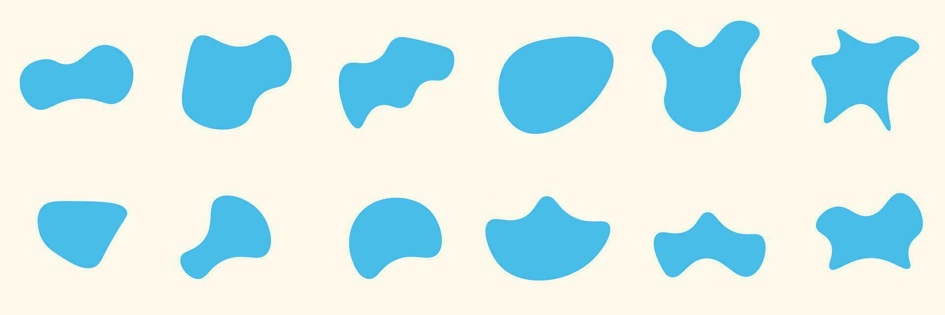 set of abstract blob vector