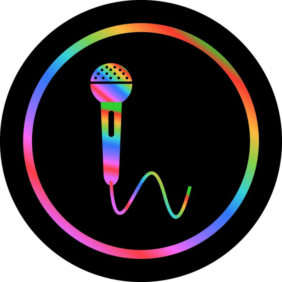 Mic with wire Vector Icon