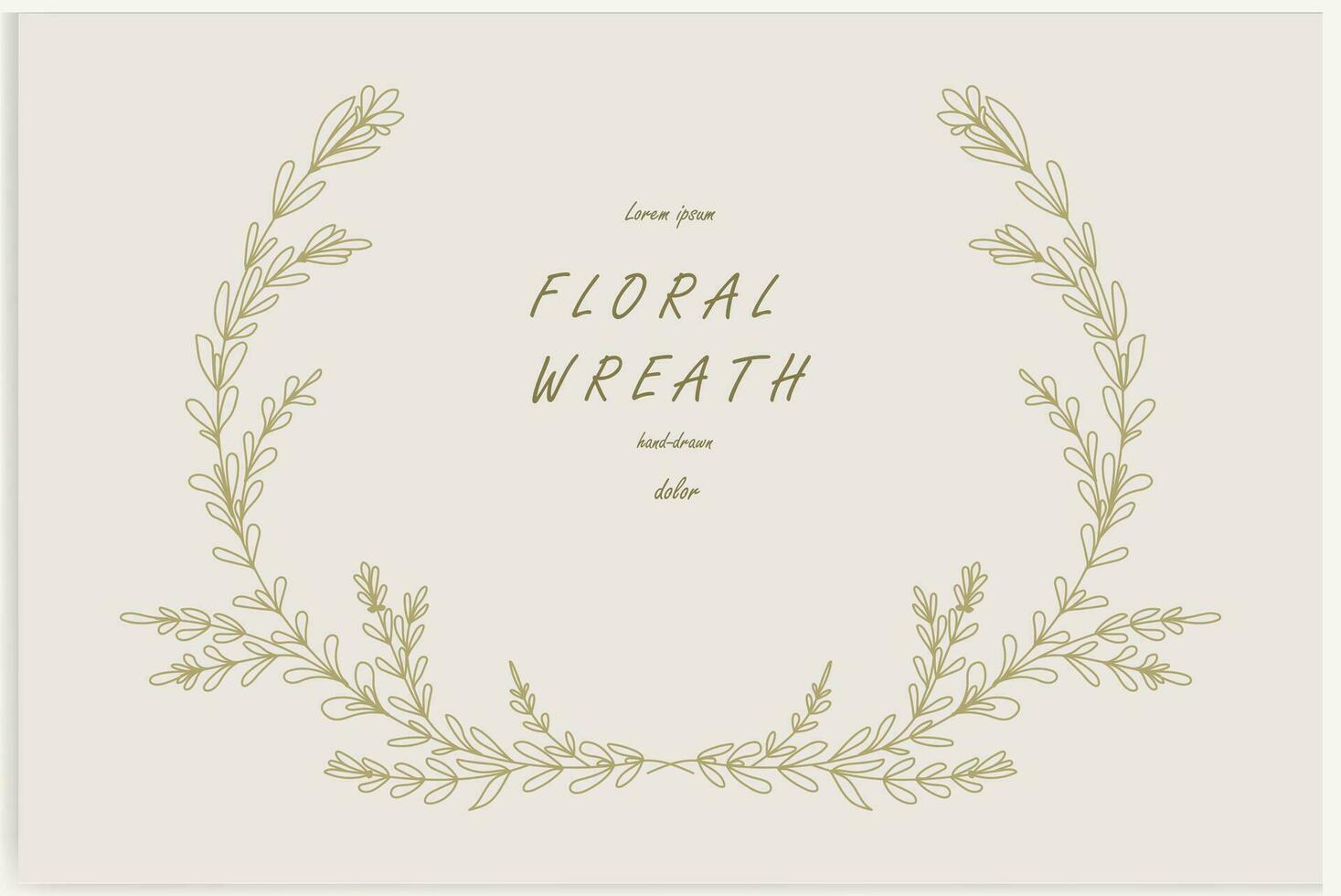 Hand-drawn floral frames with flowers, branches, and leaves. Wreath. Elegant logo template. Vector illustration for labels, branding business identity, and wedding invitations.