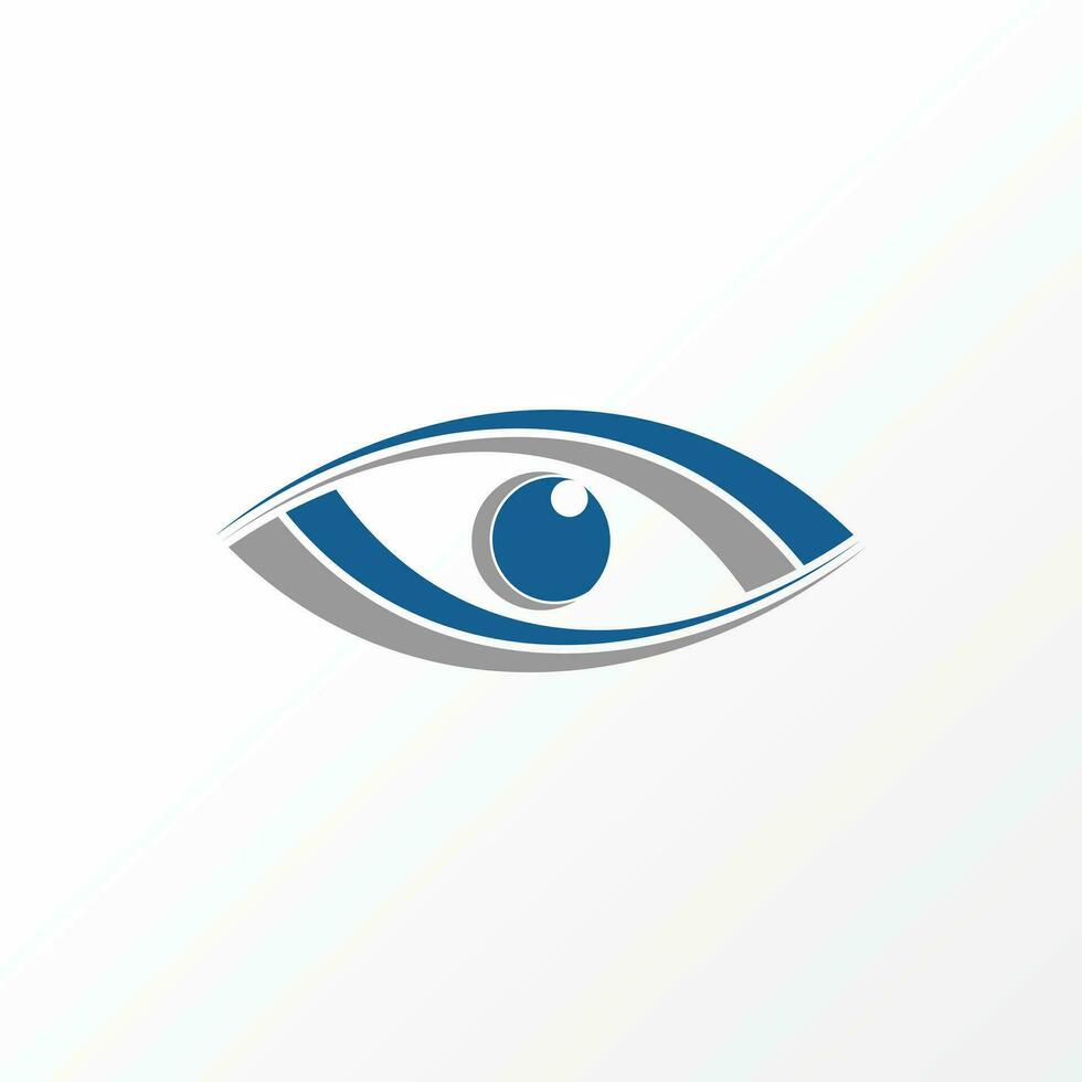 Logo design graphic concept creative abstract premium vector stock sign eye vision with 4 swoosh top down. Related to healthy care eyesight illusion