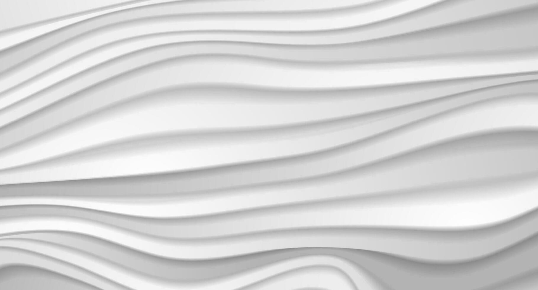 Grey paper refracted waves abstract background vector