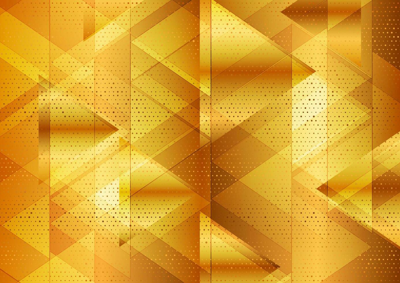 tecnología lujo fondo con dorado triangulos vector