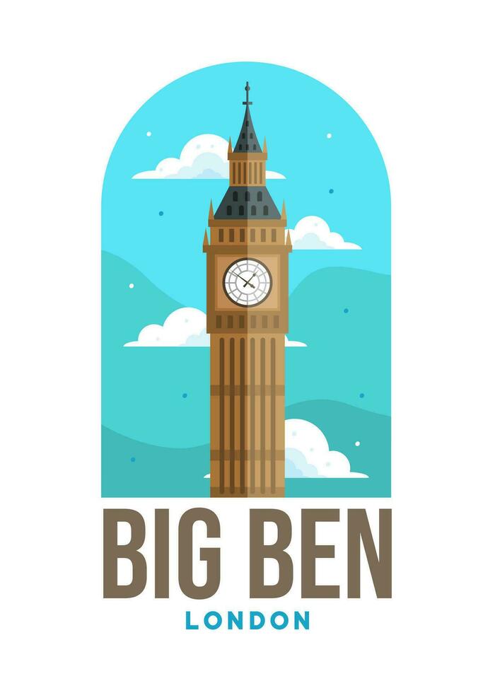 Bienvenido a Londres. caricatura plana vector edificio ilustración. vector eps 10