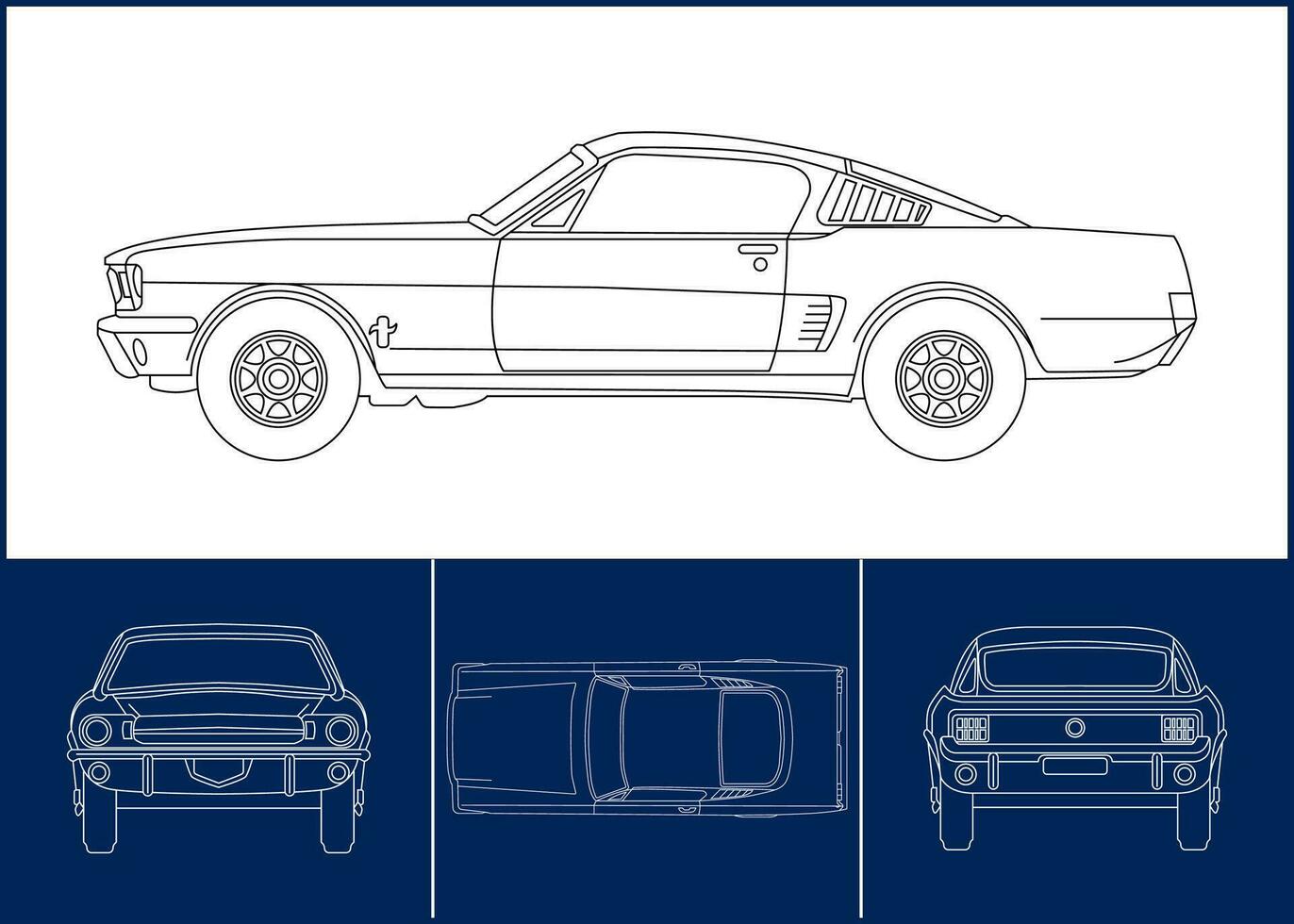 deporte coche modelo transporte contorno carrera plantilla, Plano disposición, envolver pegatina, aire cepillar, vinilos, volver a colorear proyecto. vector eps 10