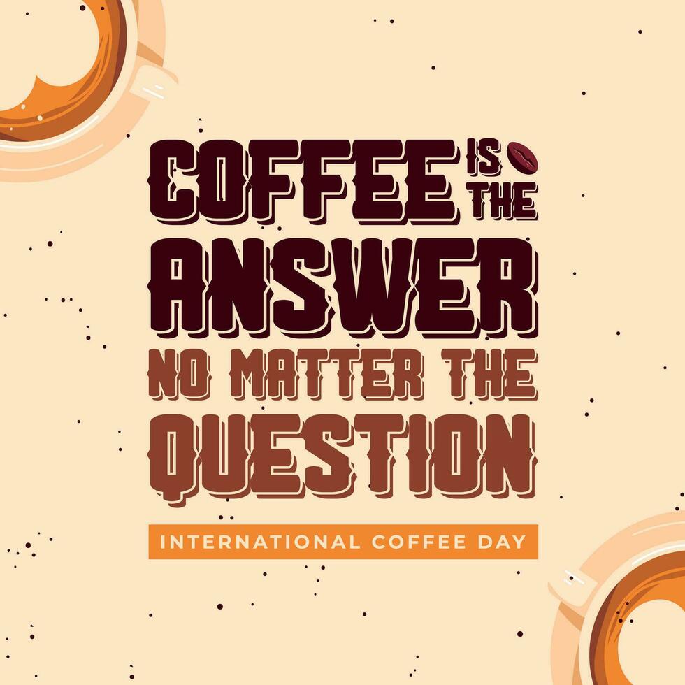 International Day of Coffee Social media Post banner vector