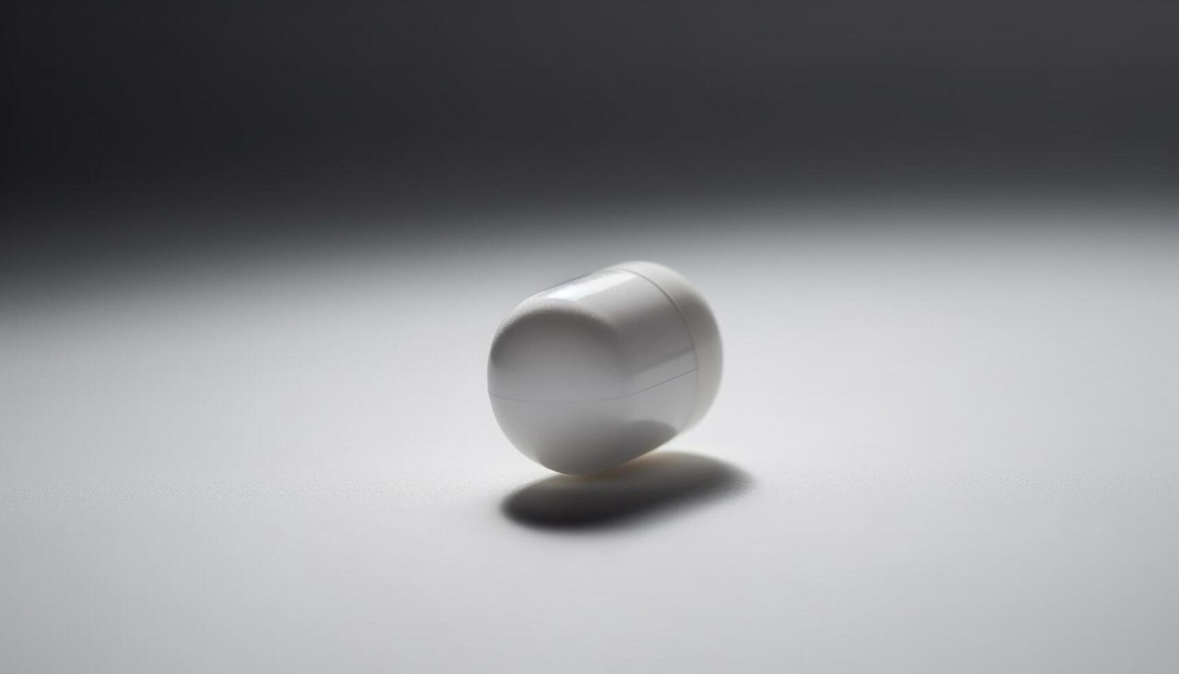 Abstract sphere of success, a white stone pill of creativity generated by AI photo