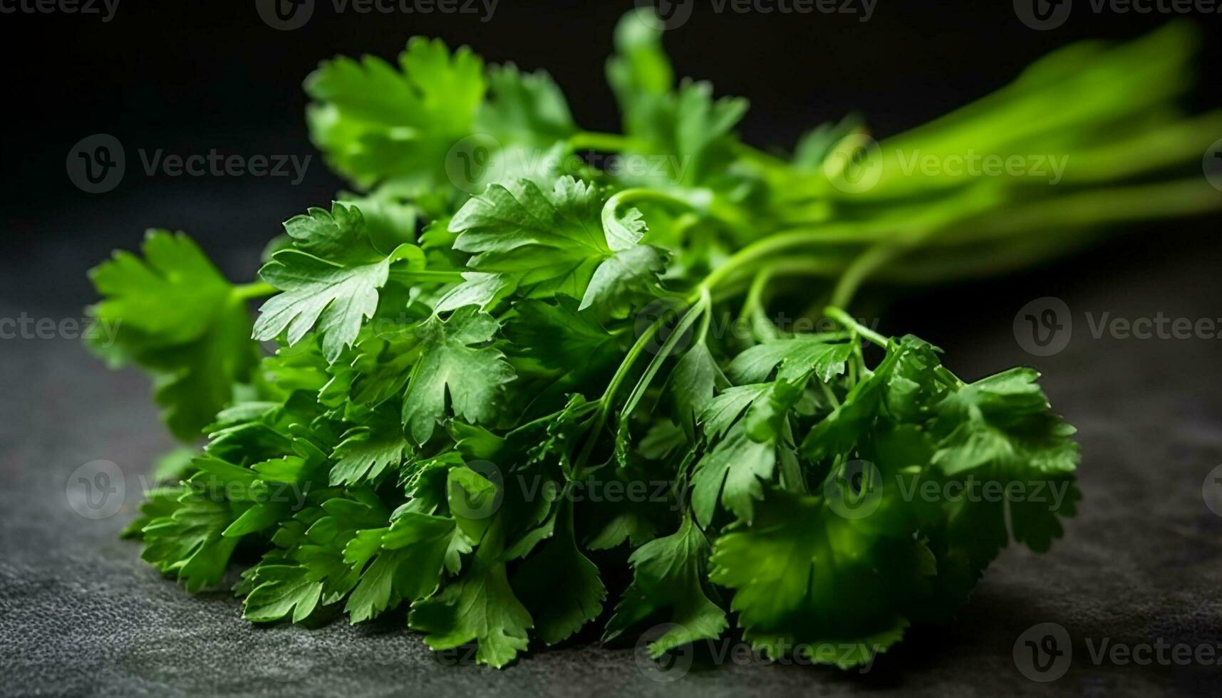 Fresh green parsley, a healthy organic ingredient for vegetarian food generated by AI photo