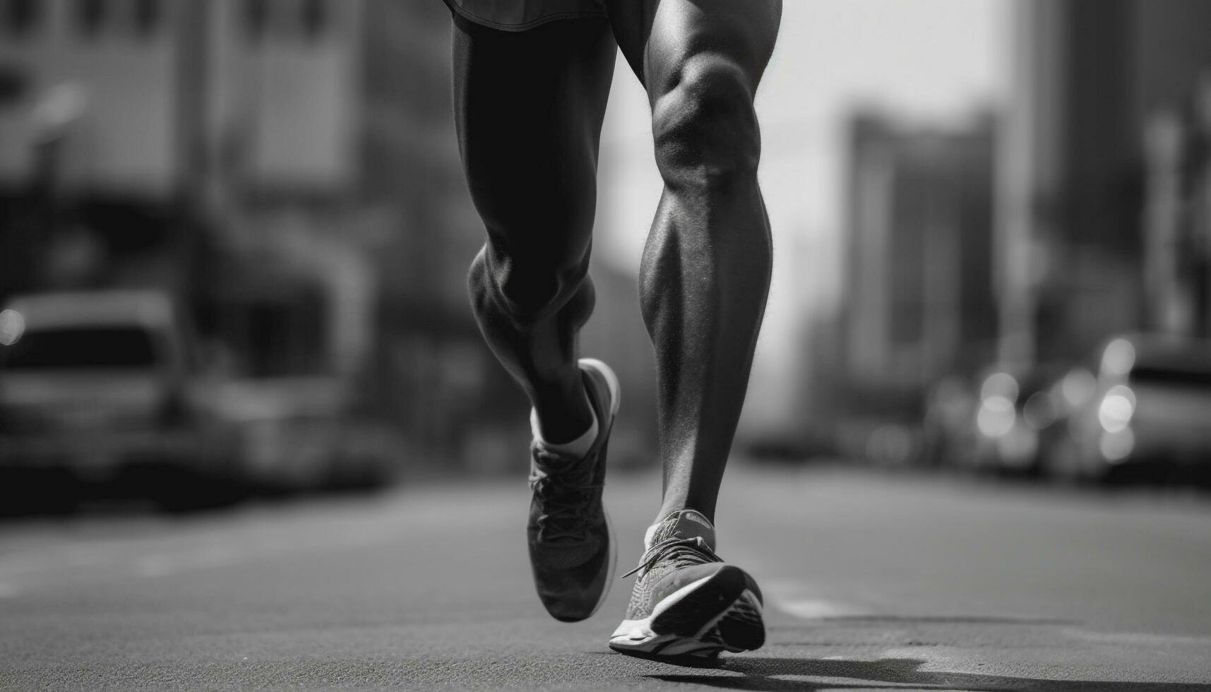 muscular atleta trotar al aire libre, promoviendo sano estilo de vida y bienestar generado por ai foto