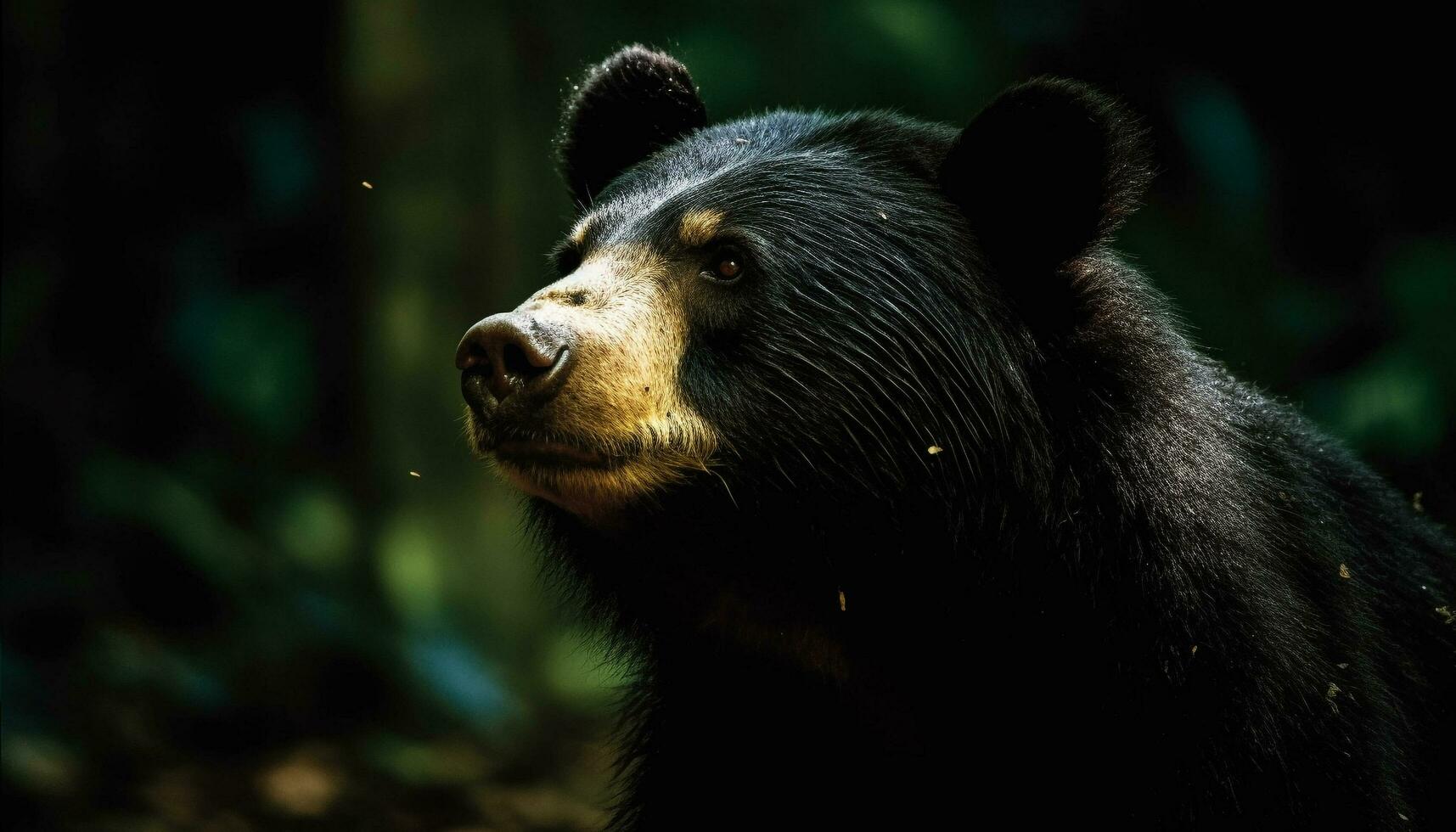 Cute mammal in nature, a large dog walking in the forest generated by AI photo