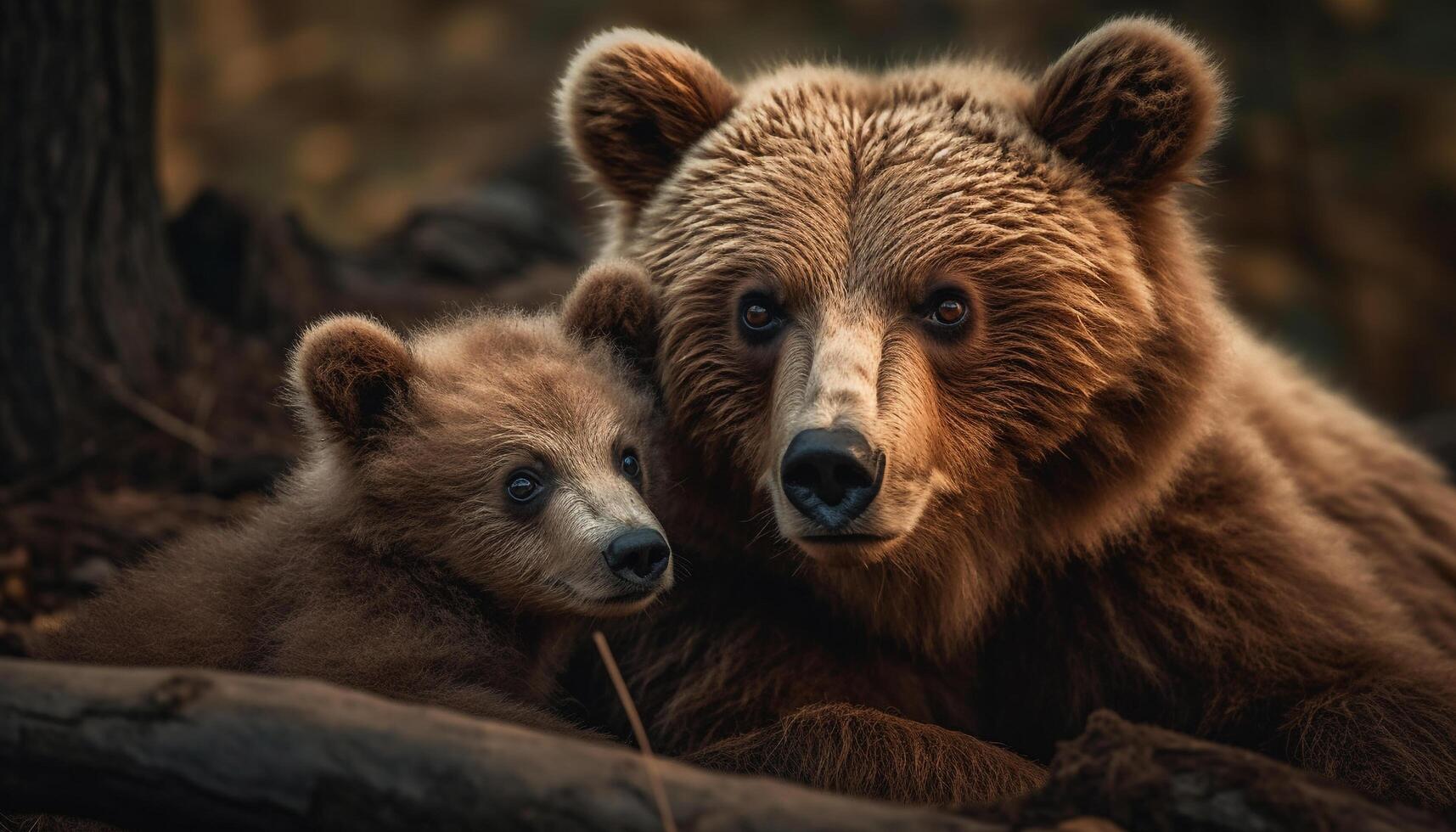 Cute panda cub sitting in grass, looking at camera playfully generated by AI photo