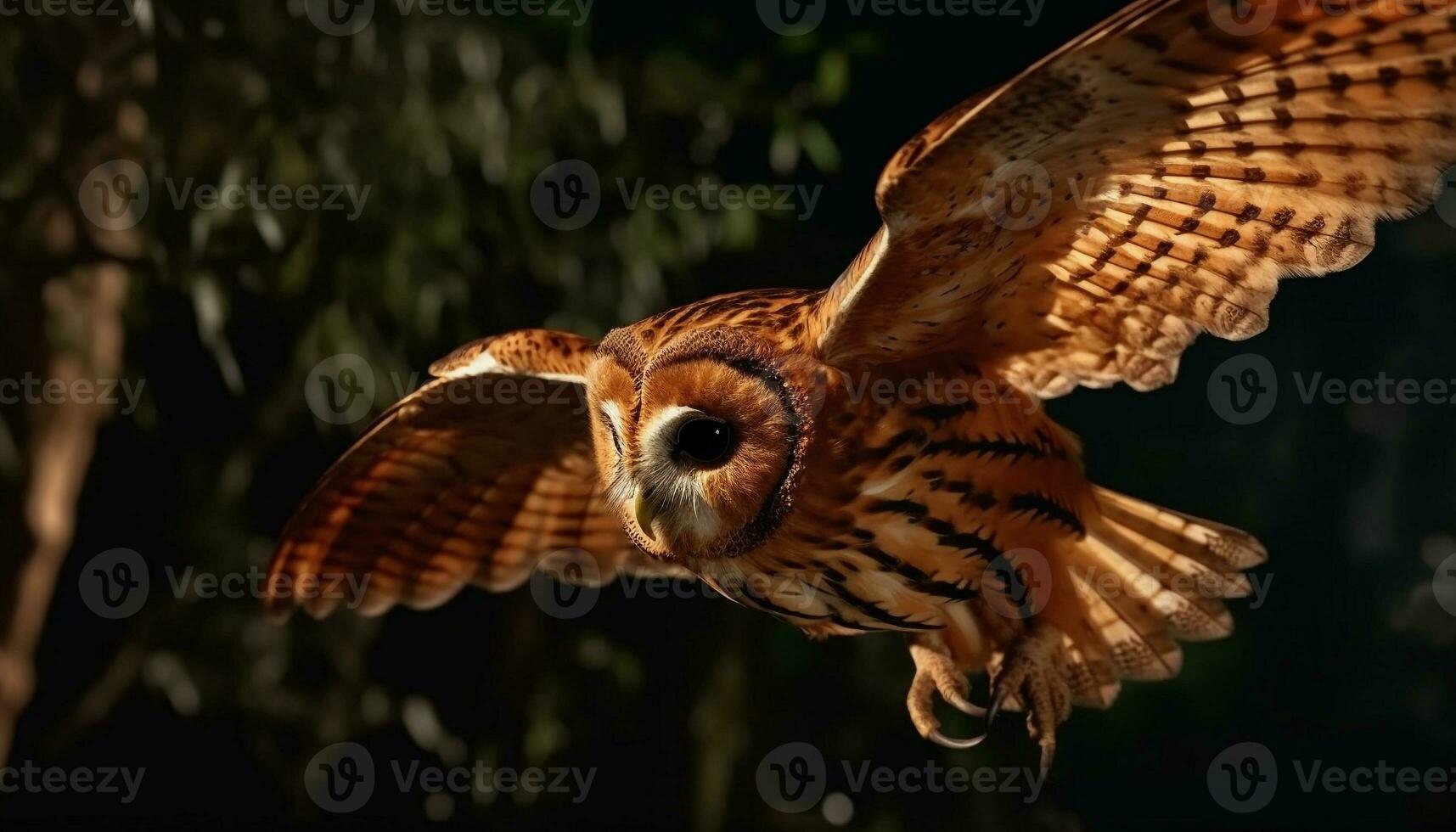 pájaro de presa volador en el salvaje, cerca arriba de sus pluma generado por ai foto