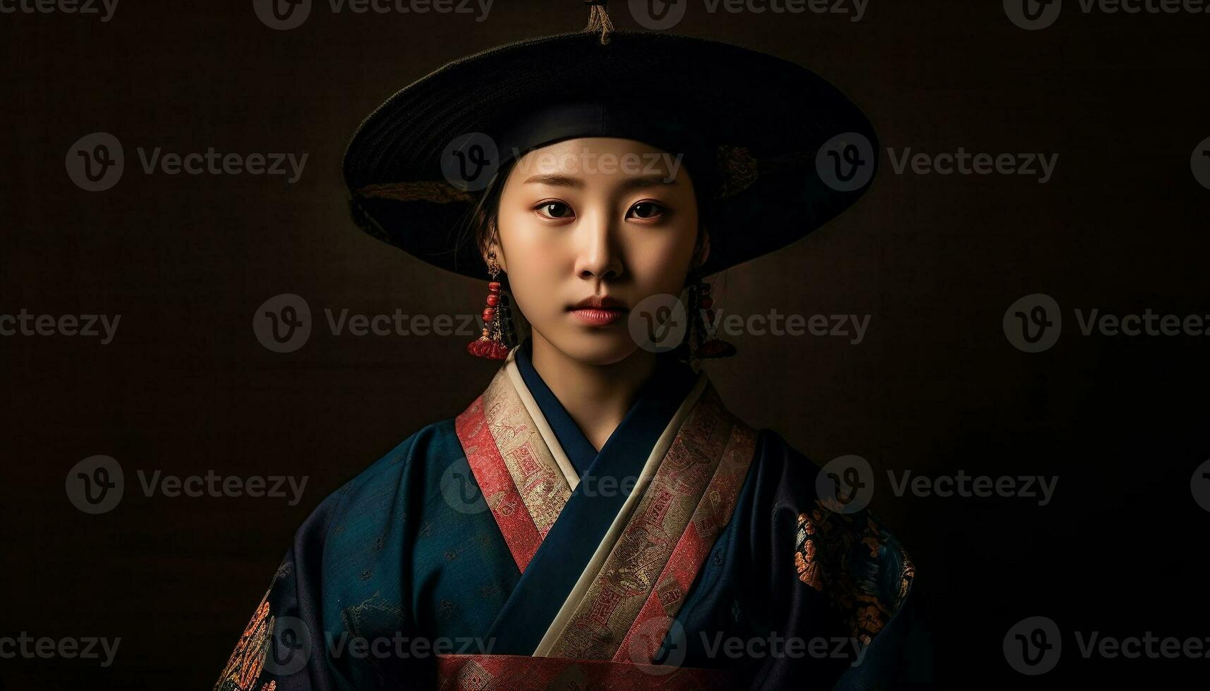 Beautiful women in traditional clothing showcase elegance and cultural diversity generated by AI photo