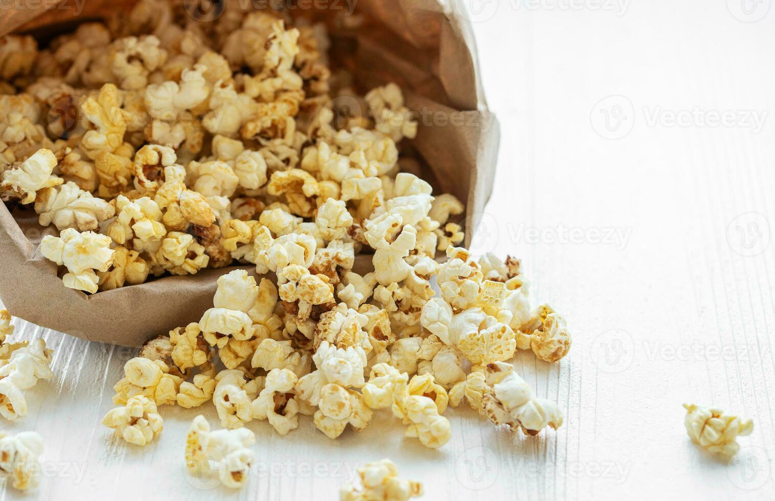 Tasty salted homemade popcorn photo