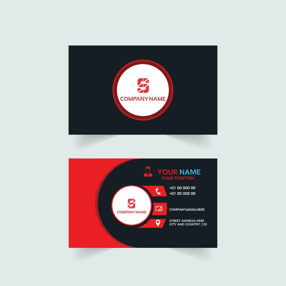 simple business card design template vector