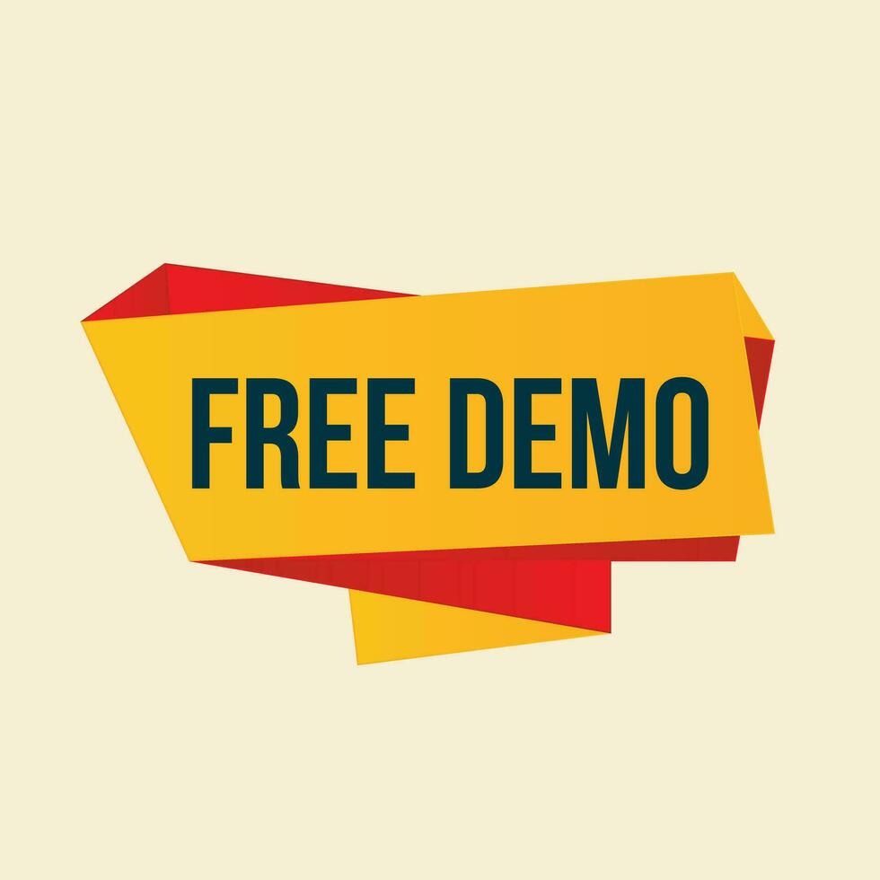 free demo banner design vector
