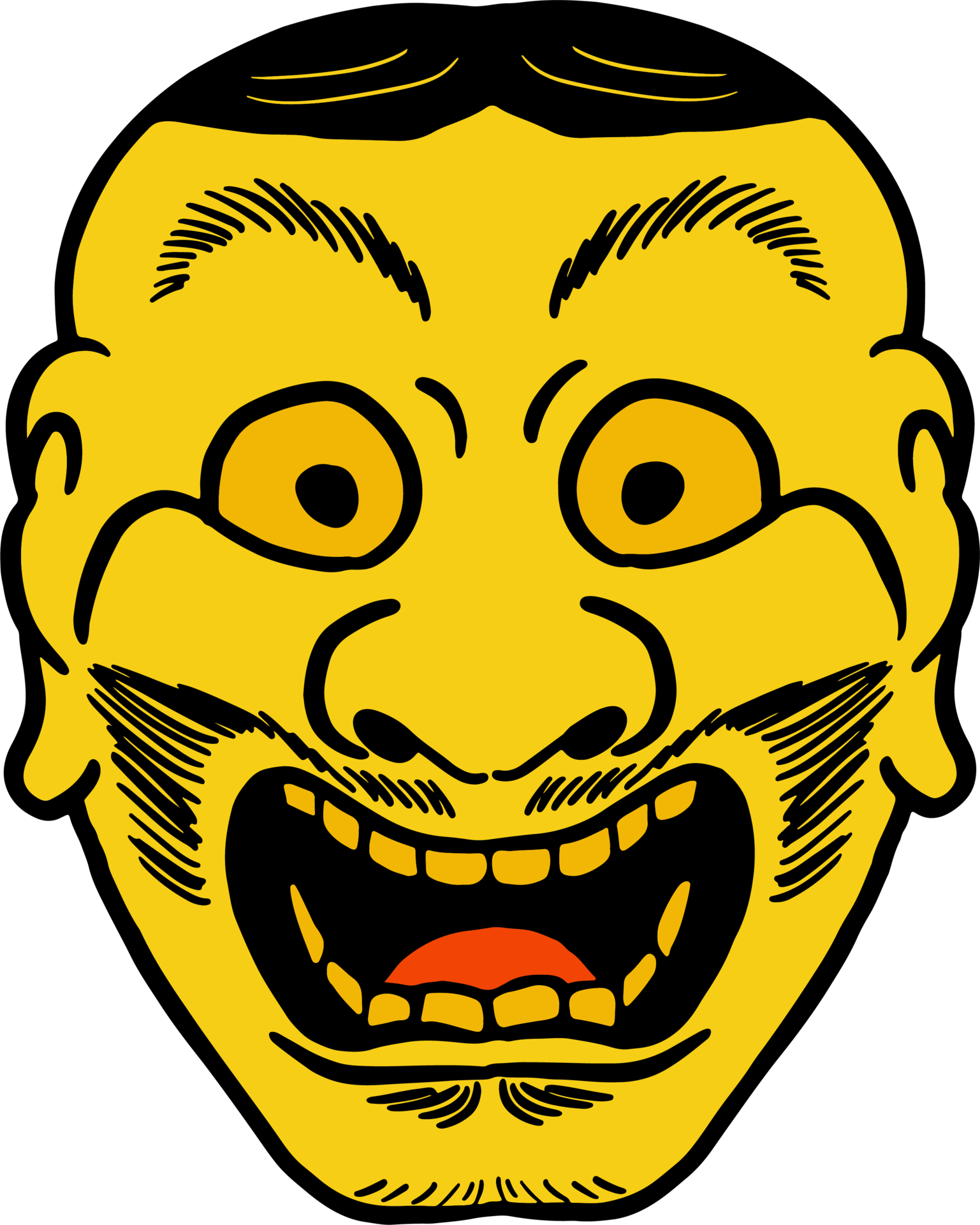 The Japanese mask Art line image 27908584 PNG