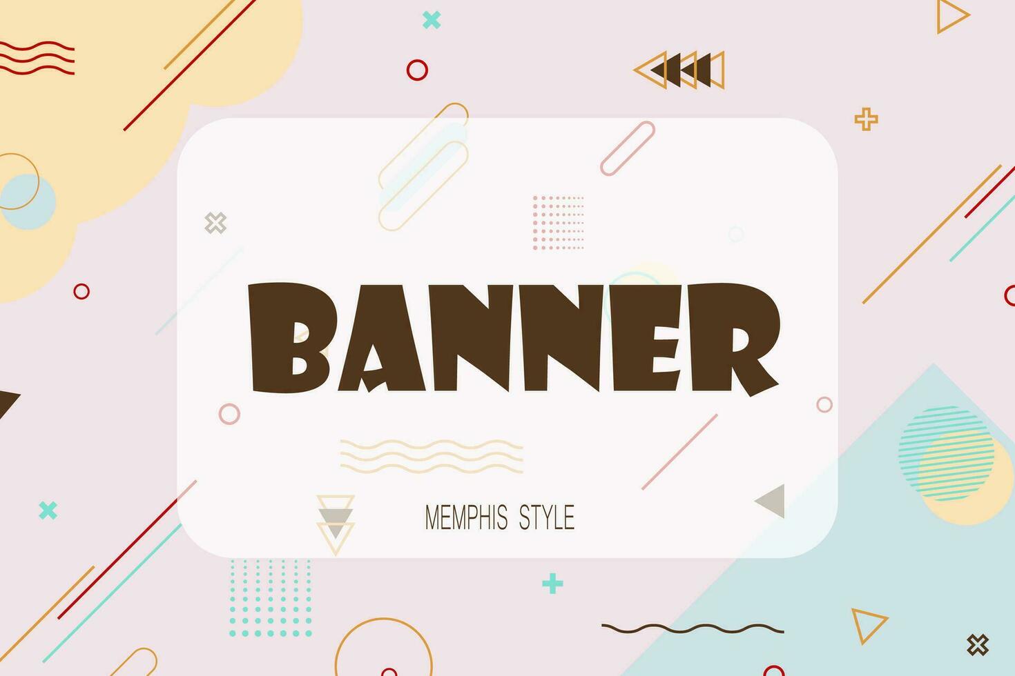 Vector modern abstract minimalistic banner background with space for text in ice cream colors.