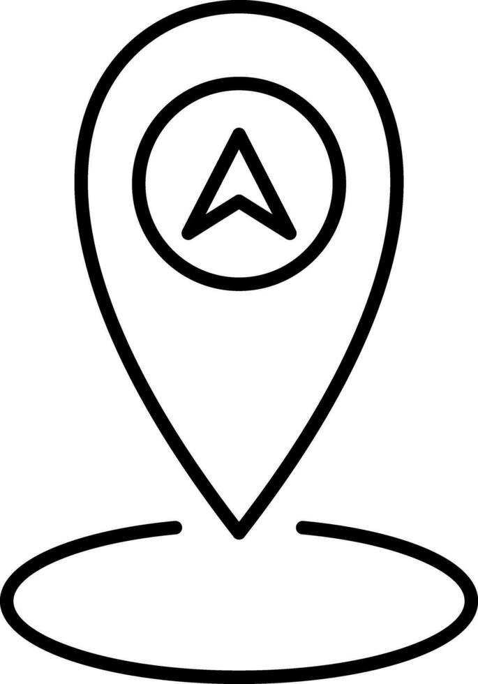 Pin Line Vector Icon Design