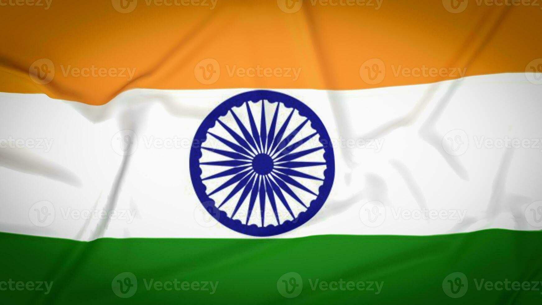 The India flag on black background  3d rendering photo